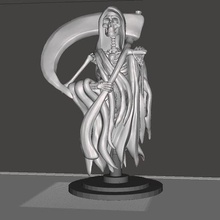 reaper a casa miniatura thereaper lamentar de morte crânio decoração homedecor o personagem 3d print model - Mito3D