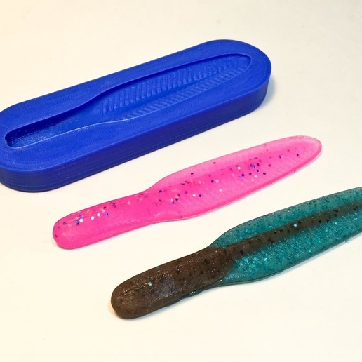 reaper lure di pesca aperta versare la formazione muffa vari richiamo sanguisuga aprire in plastica morbida 3D print model - Mito3D