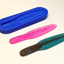 reaper fishing lure open pour mold various leech soft plastic 3d print model - Mito3D