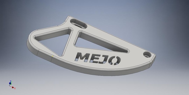 retaguarda freio disco guarda protetor gas ec250 kx250 3d print model - Mito3D