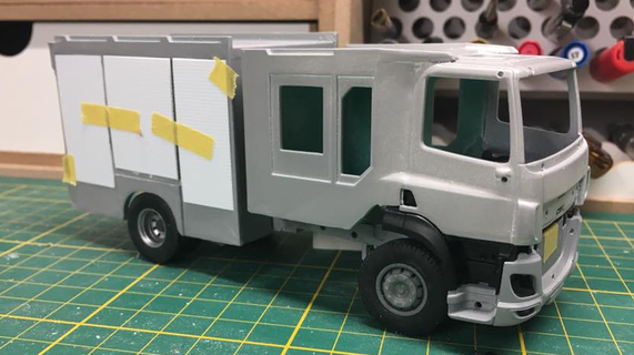 rear construction daf fire truck tekno wsi 1 50 firetruck 3d print model - Mito3D