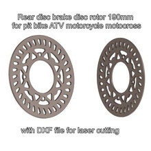 rear disc brake rotor 190mm 76mm 4 screws pit bike atv motorcycle motocross 3d print cnc laser cutting tool e-bike scooter disk component spare sport trial 3d print model - Mito3D