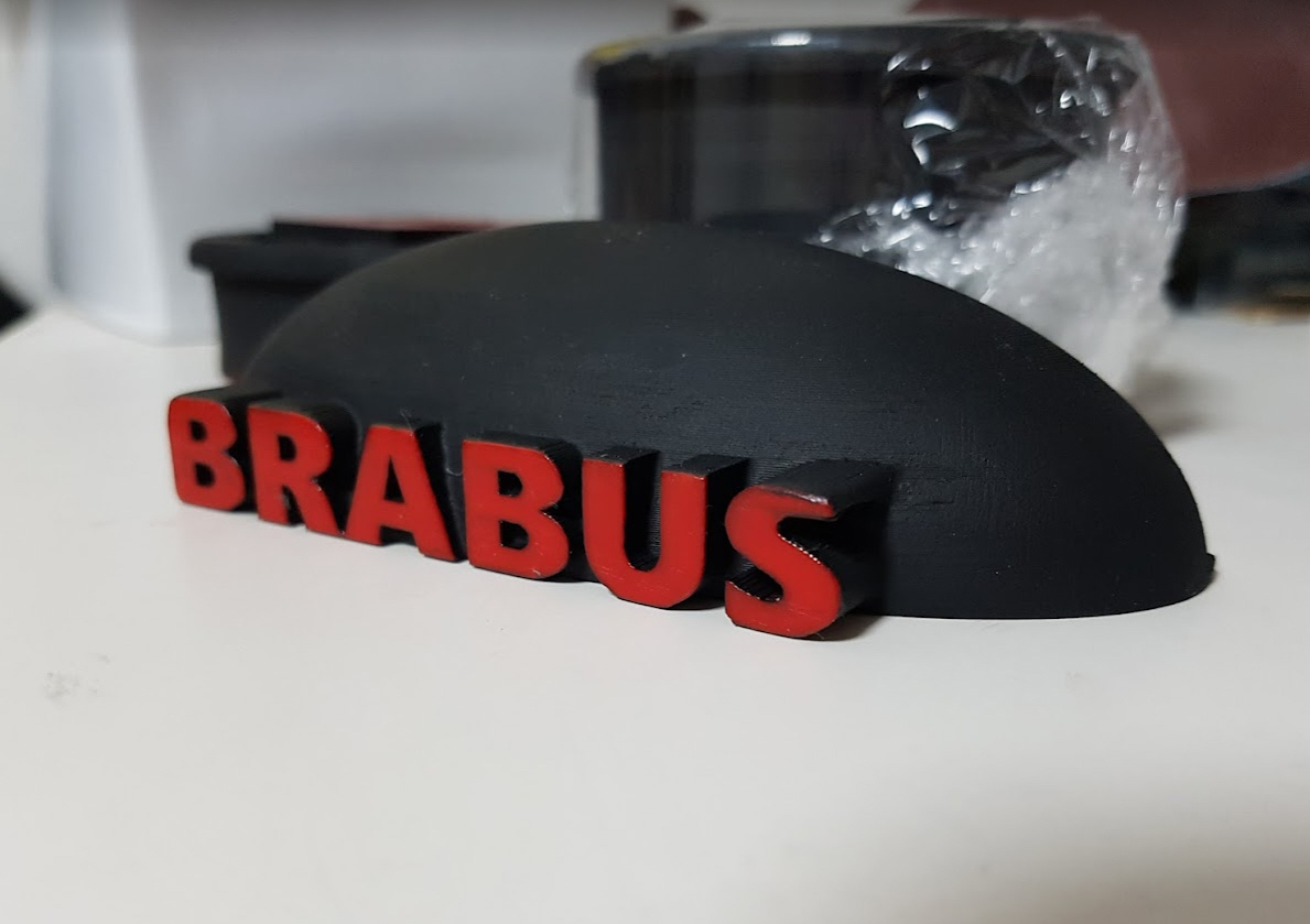 arka pencere üstesinden gelmek Mercedes akıllı kişilik logo Brabus 3D print model - Mito3D