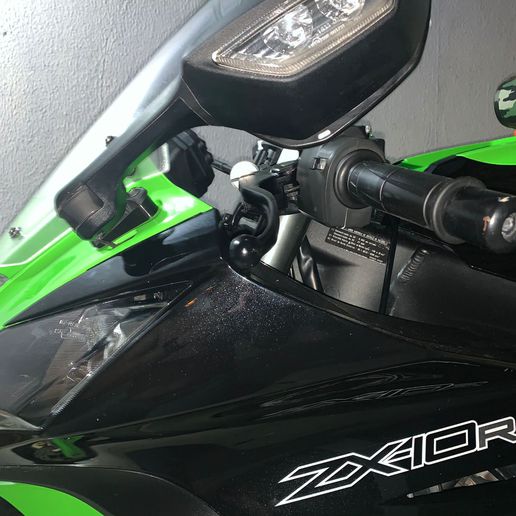 visão traseira extensor zx 10r kavazak veículos motos acessórios 3D print model - Mito3D