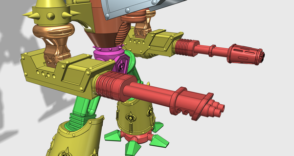 reaver titan guns Game armorcast gun 3d print model - Mito3D