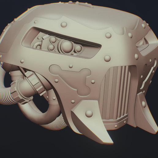 saqueador titán cabeza juego 40k martillo guerra 40 000 horus herejía 30k 3D print model - Mito3D