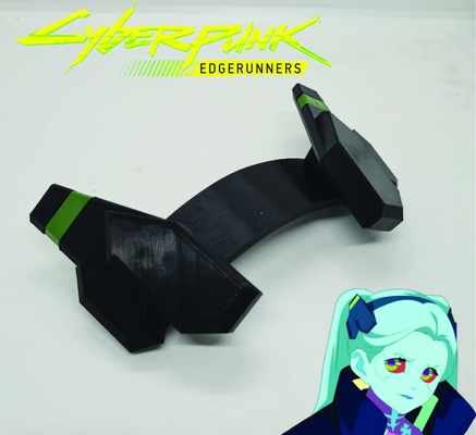 rebecca cyberpunk cosplay casque no soutien 2077 stl 3d print model - Mito3D