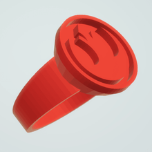 aliança rebelde anel de star wars jóias logotipo nerd resistência 3d print model - Mito3D