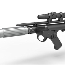 rebelde frota trooper pistola blaster dh-17 star wars-o retorno de jedi vários réplica cosplay brinquedo printable imprimir rotj returnofthejedi starwars dh17 arma scifi blasterpistol 3d print model - Mito3D