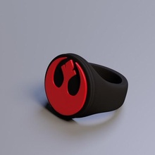 rebelde Caballero joyería joya Jedi estrella guerras anillo Chevaliere 3d print model - Mito3D