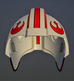 rebelde piloto capacete x wing lutador estelar Jedi sabre luz mandaloriano Guerra Estrelas Estrela guerras yoda 3d impressão 3d print model - Mito3D