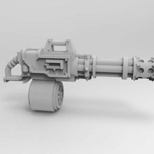 rebelde interestelar jarhead chaingun art modelos warhammer 40k 28mm 3d print model - Mito3D