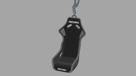 recaro profi seat key fob baquet keychain race trackway track car 3d print model - Mito3D