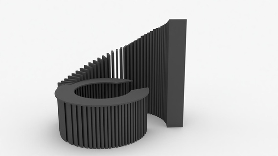 resepsiyon + duvar Forniture 3d print model - Mito3D