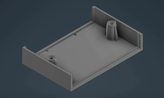 recessed cabinet electronics box plastic store attach 3d print model - Mito3D