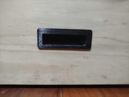 recessed handle drawer puller hand knob jaladera 3d print model - Mito3D
