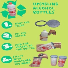 reciclando botellas alcohol upcycling bottles 3d print model - Mito3D