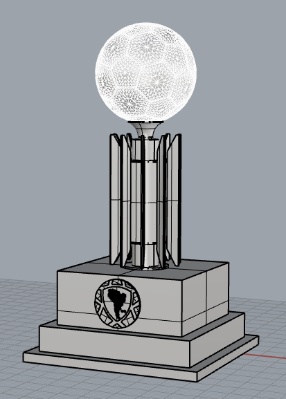 Sul Americano Atualizada escala 1 conmebol copa trofeo sudamerica 3D print model - Mito3D
