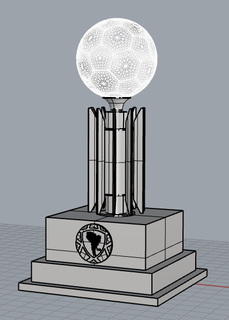 recopa sudamericana actualizada escalar 1 conmebol copa trofeo sudamerica 3d print model - Mito3D