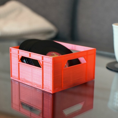 disco sottobicchieri conservazione scatola skivback in svedese vinile 3d print model - Mito3D