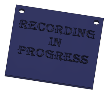 recording progress sign youtube utility 3d print model - Mito3D