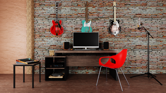 recording studio recording studio interior design 3d blender3d 3d recording studio  3d print model - Mito3D