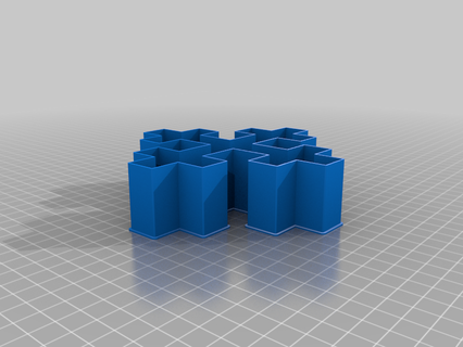 recruzado Cruz nestable caixa v2 3d print model - Mito3D