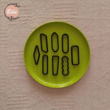 rettangolo forma frese attrezzo taglierina biscotto francobollo polimero argilla 3d print model - Mito3D
