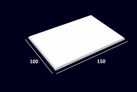 rectangulaire base 100x150mm 3d print model - Mito3D