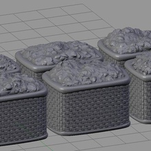 rectangular baskets baskests 3d print model - Mito3D