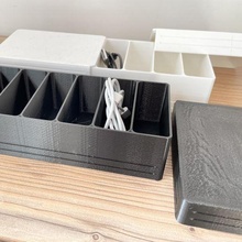 rectangular box cables lid cable storage organizer 3d print model - Mito3D