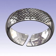 rettangolare curvo bracciale gioielli braccialetto 3d print model - Mito3D