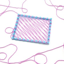 rectangulaire métier à tisser outil de l'artisanat fil décoratif 3d print model - Mito3D