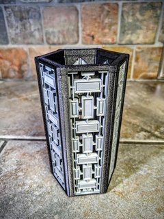rectangular panel interchangeable vase 3d print model - Mito3D