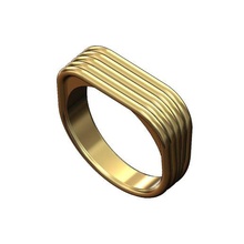 rectangular rounded wire signet ring us sizes 6 9 3d print model jewelry printable gold silver jewellery sterling luxury statement large rope fashion reclangular rings 3d print model - Mito3D