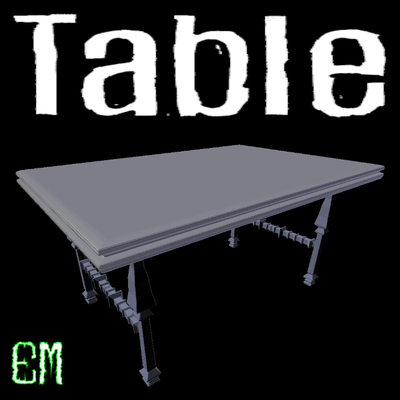rectangular table furniture poly decor props 3d print model - Mito3D