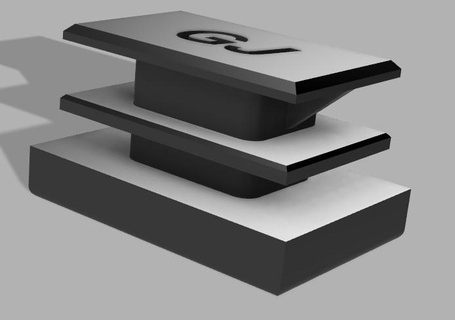 rectangular table leg glide 3d print model - Mito3D
