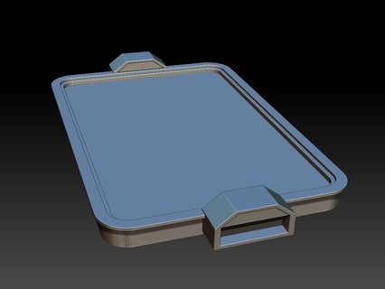 rectangular tray handle rectangular tray handle  3d print model - Mito3D