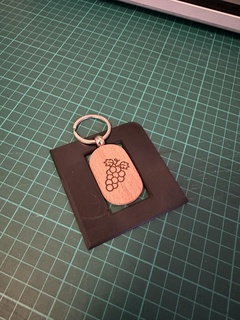 rechteckig hölzern Schlüssel Ring Vorlage gerundet Kante Werkzeuge ortur Realität Atom Stapel Laser Gravur 3d print model - Mito3D