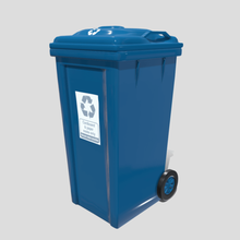 la papelera de reciclaje juego listo baja poli los activos basura residuos bin 3d print model - Mito3D