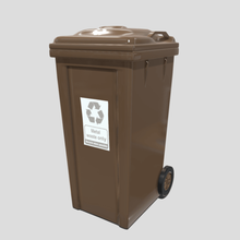 recycle bin game ready low poly asset rubbish waste 3d print model - Mito3D