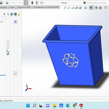 recycler poubelle 3d print model - Mito3D