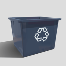 recycle box game ready low poly asset rubbish waste bin 3d print model - Mito3D
