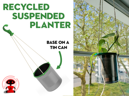 recycelt suspendiert Pflanzer Blume Topf Behälter Box Organisation Lager 3d print model - Mito3D