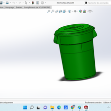 reciclando bin montagem 3d impressão 3d print model - Mito3D
