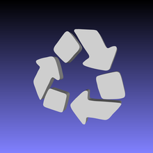 recycling-emoji tool symbol recycling 3d print model - Mito3D