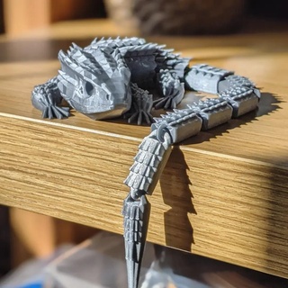 red eyed Krokodil skink artikuliert erneut hochgeladen Eidechse Modell Baby Drachen Floß Unterstützung drucken Ort Tiere 3d print model - Mito3D