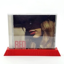 red - taylor swift cd stand 3d model music taylorswift lover cdstand network 3d print model - Mito3D