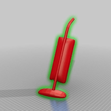 red 1950 style fantasy staubsauger vacuum cleaner art models 3d print model - Mito3D