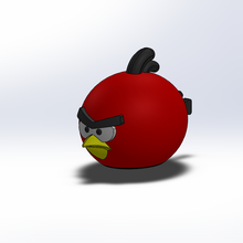 red angry birds 3d print model - Mito3D